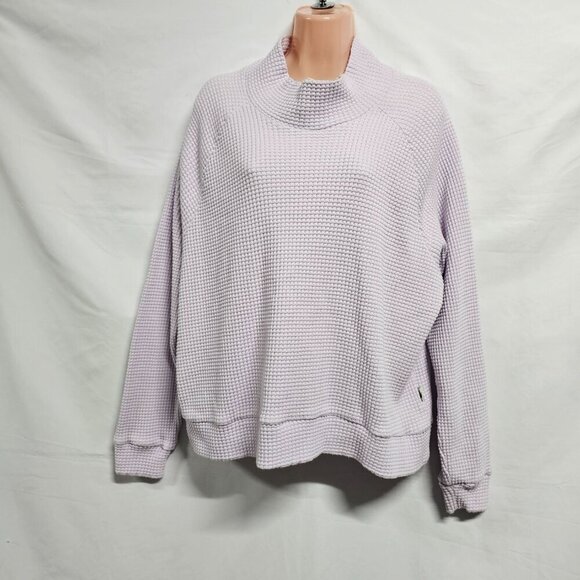 The North Face Chabot Women Thermal Knit Mock Neck Sweater Size XL Lavender - Picture 11 of 15